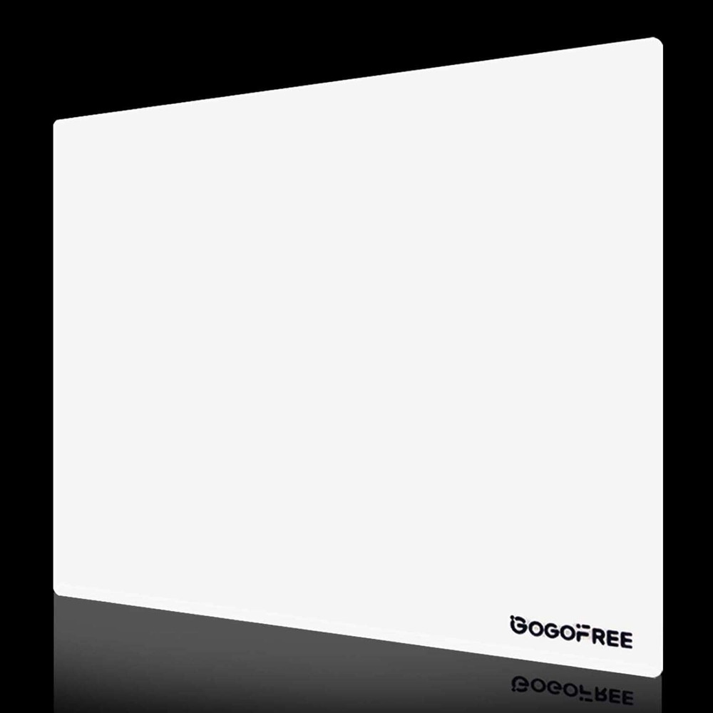 New‎ GOGOFREE XL Glass Gaming Mousepad - White (15.7''×19.6'')